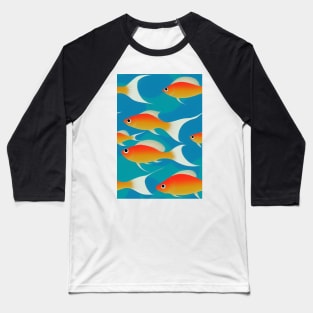 Fish pattern, a perfect gift for Anglers, Fisherman or any Nature Lover #8 Baseball T-Shirt